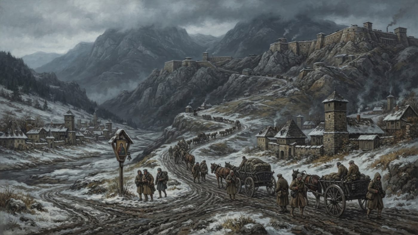 Carpathian Foothills — Carpathian Foothills, rendered as oil-painting.
