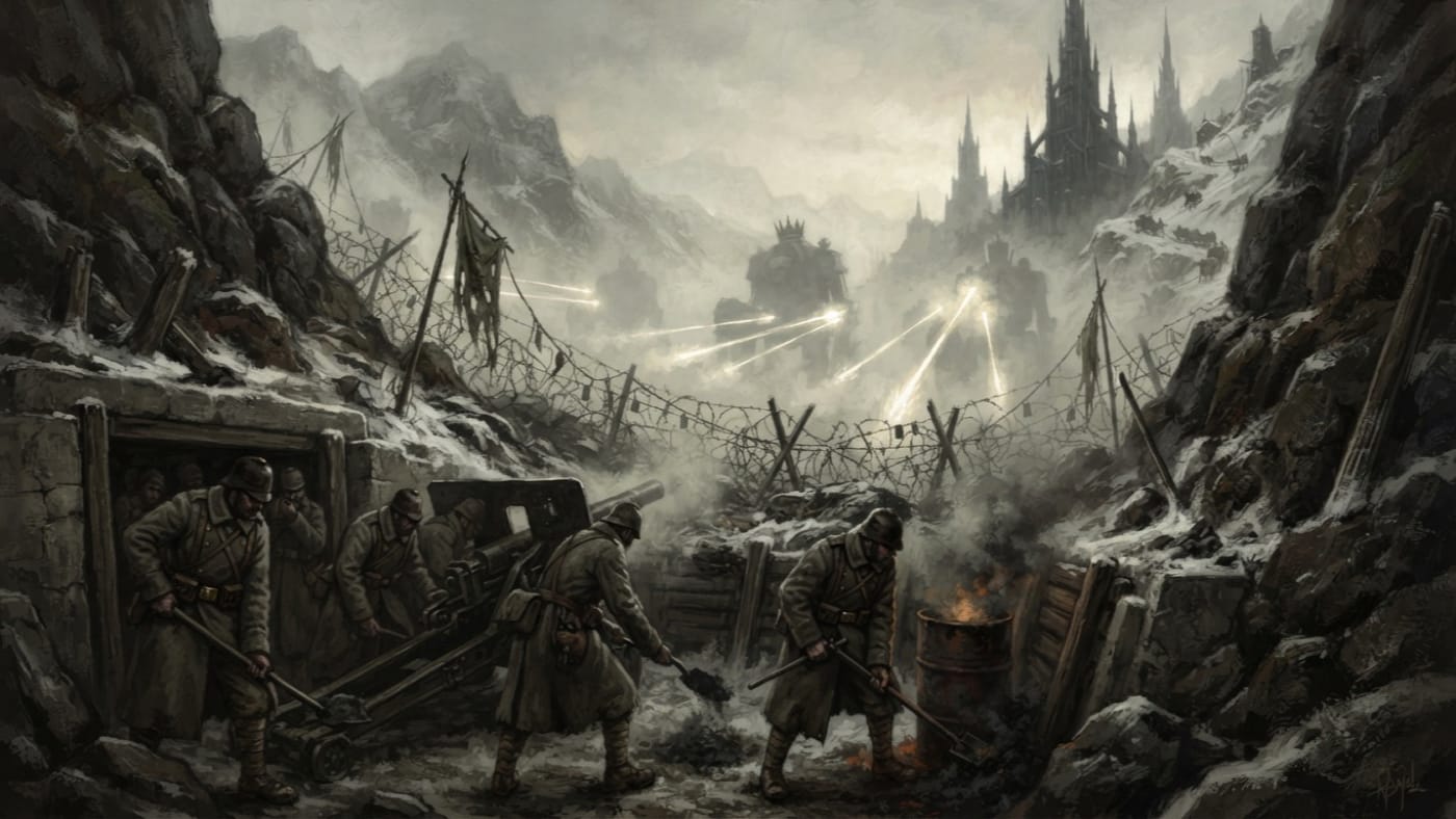 Carpathian Front — Carpathian Front, rendered as oil-painting.