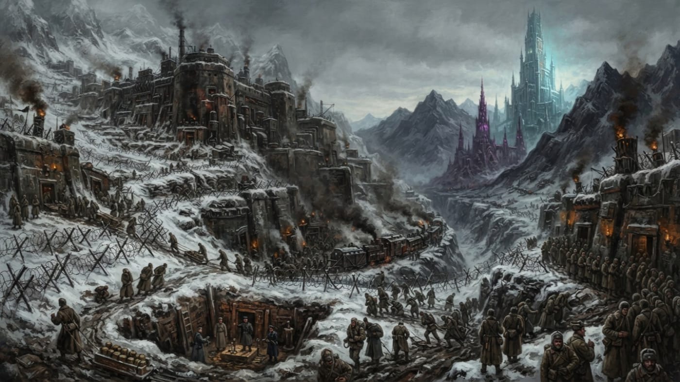 Carpathian Theater — Carpathian Theater, rendered as oil-painting.
