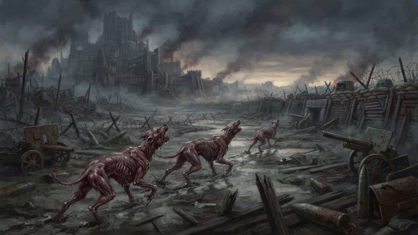Carrion-Dogs — Carrion-Dogs, rendered as oil-painting.