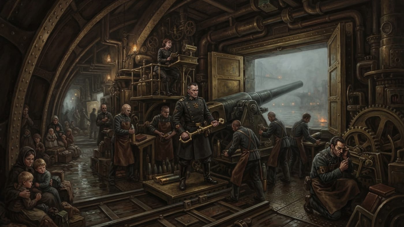 Casemate Galleries — Casemate Galleries, rendered as oil-painting.