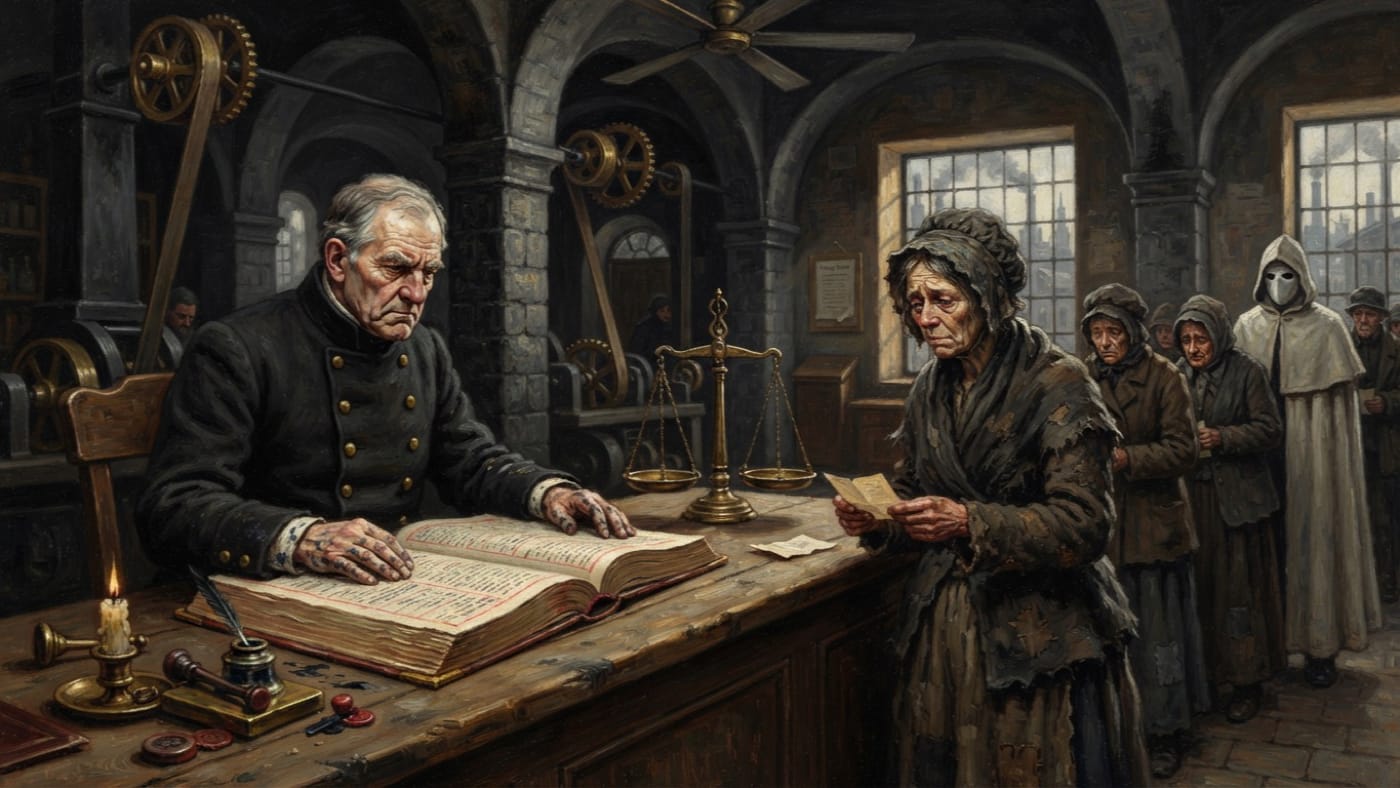 Article 4 of the Catechism of Obedience — Article 4 of the Catechism of Obedience, rendered as oil-painting.
