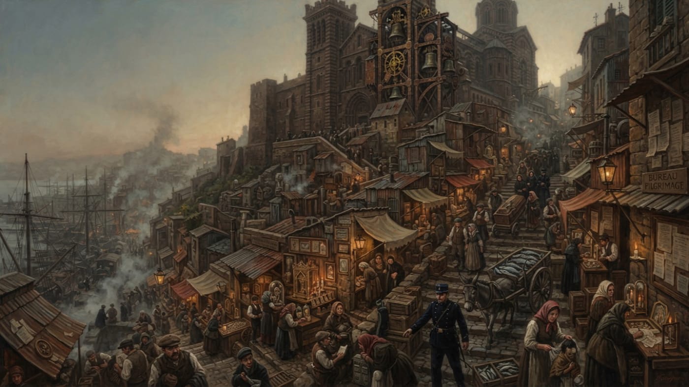 Cathedral Quarter — Cathedral Quarter, rendered as oil-painting.