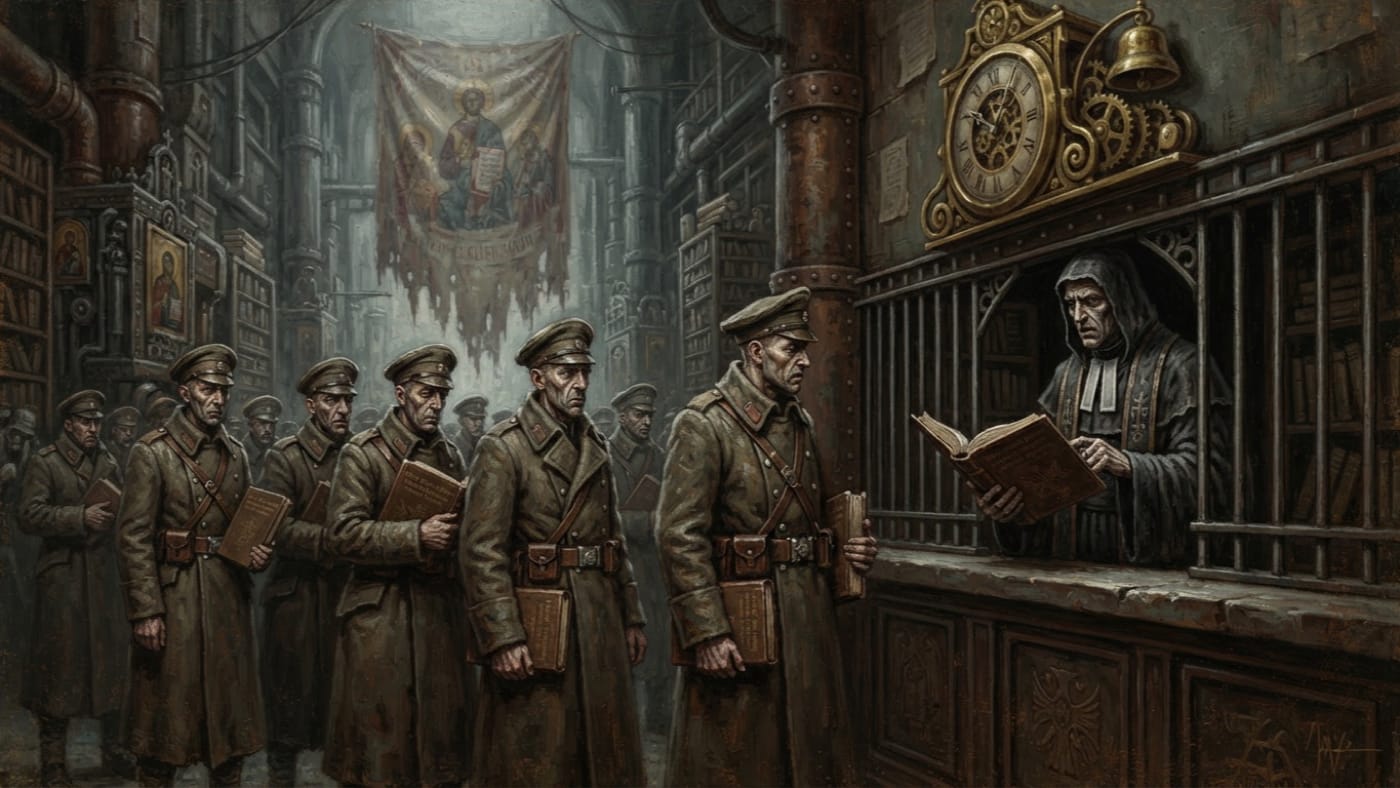 Catechism of the Empty Belly — Catechism of the Empty Belly, rendered as oil-painting.