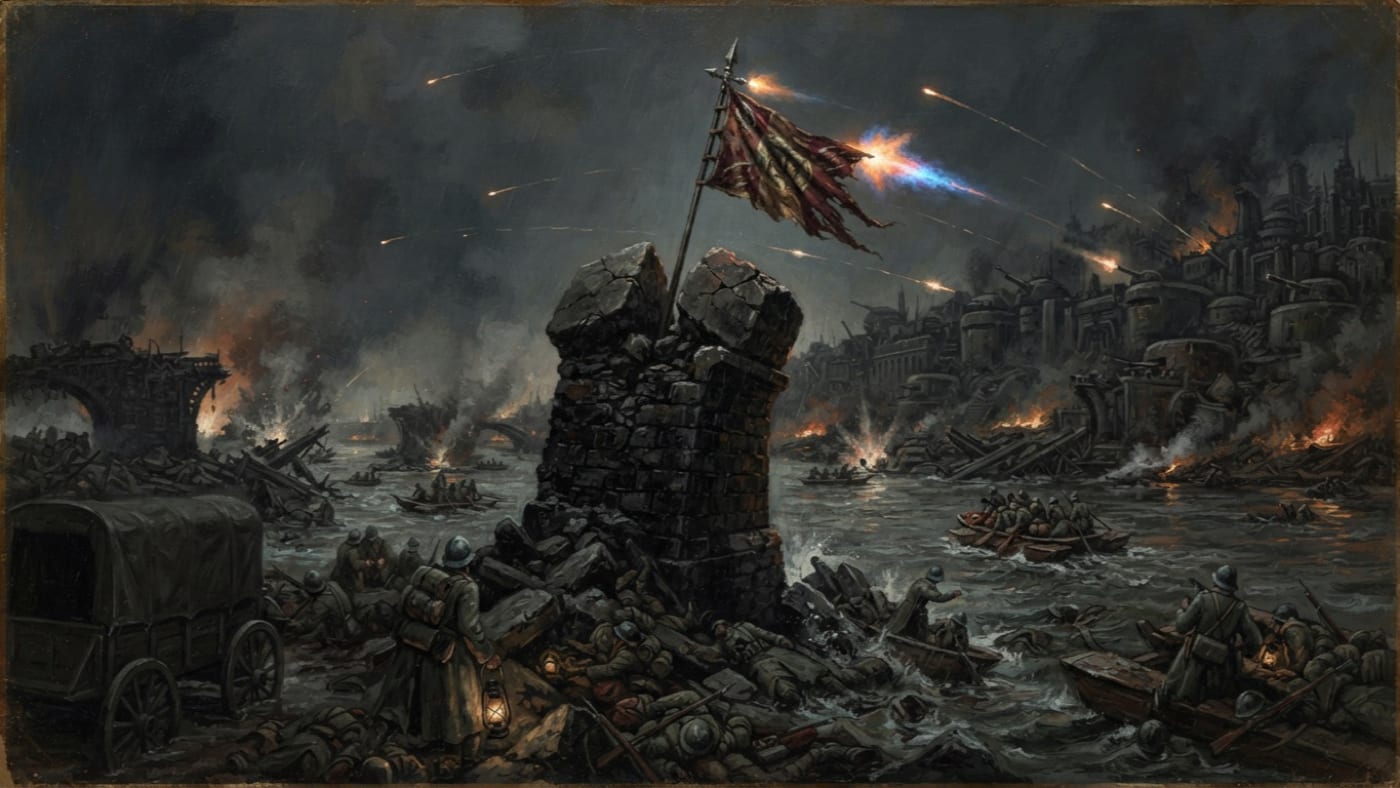 Chain-Pier Ruin — Chain-Pier Ruin, rendered as oil-painting.