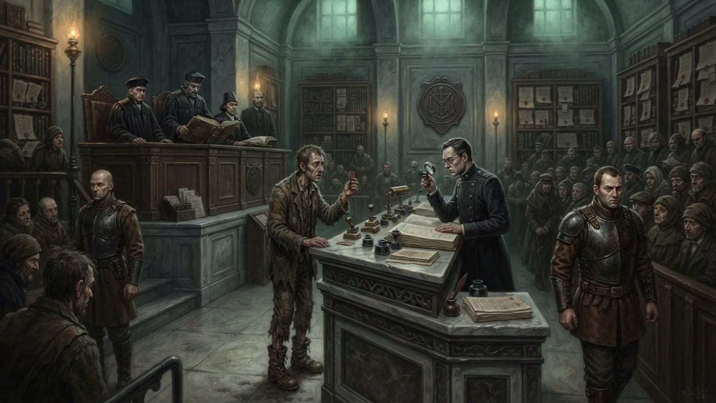 Charter Court of Impressions — Charter Court of Impressions, rendered as oil-painting.