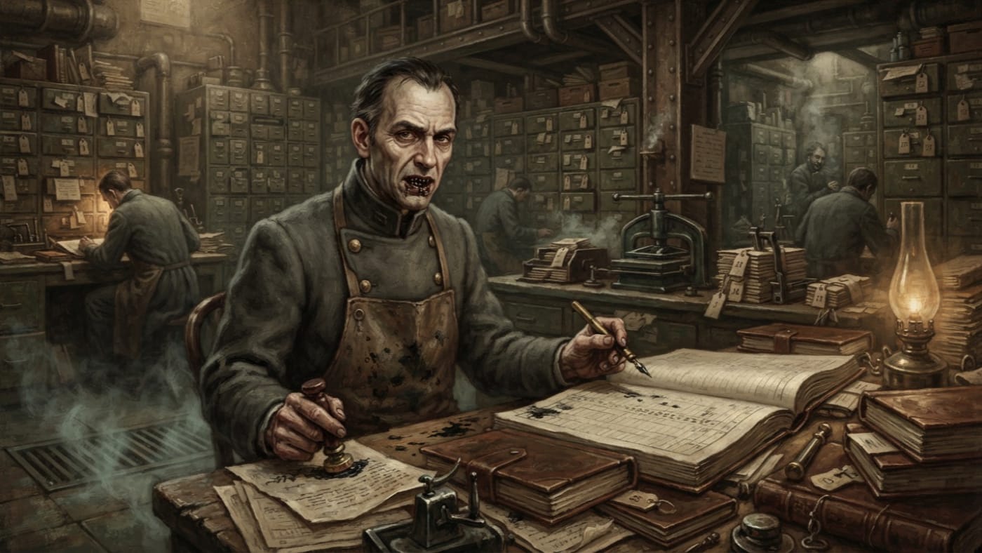 Chief Clerk Dalen Voss — Chief Clerk Dalen Voss, rendered as oil-painting.