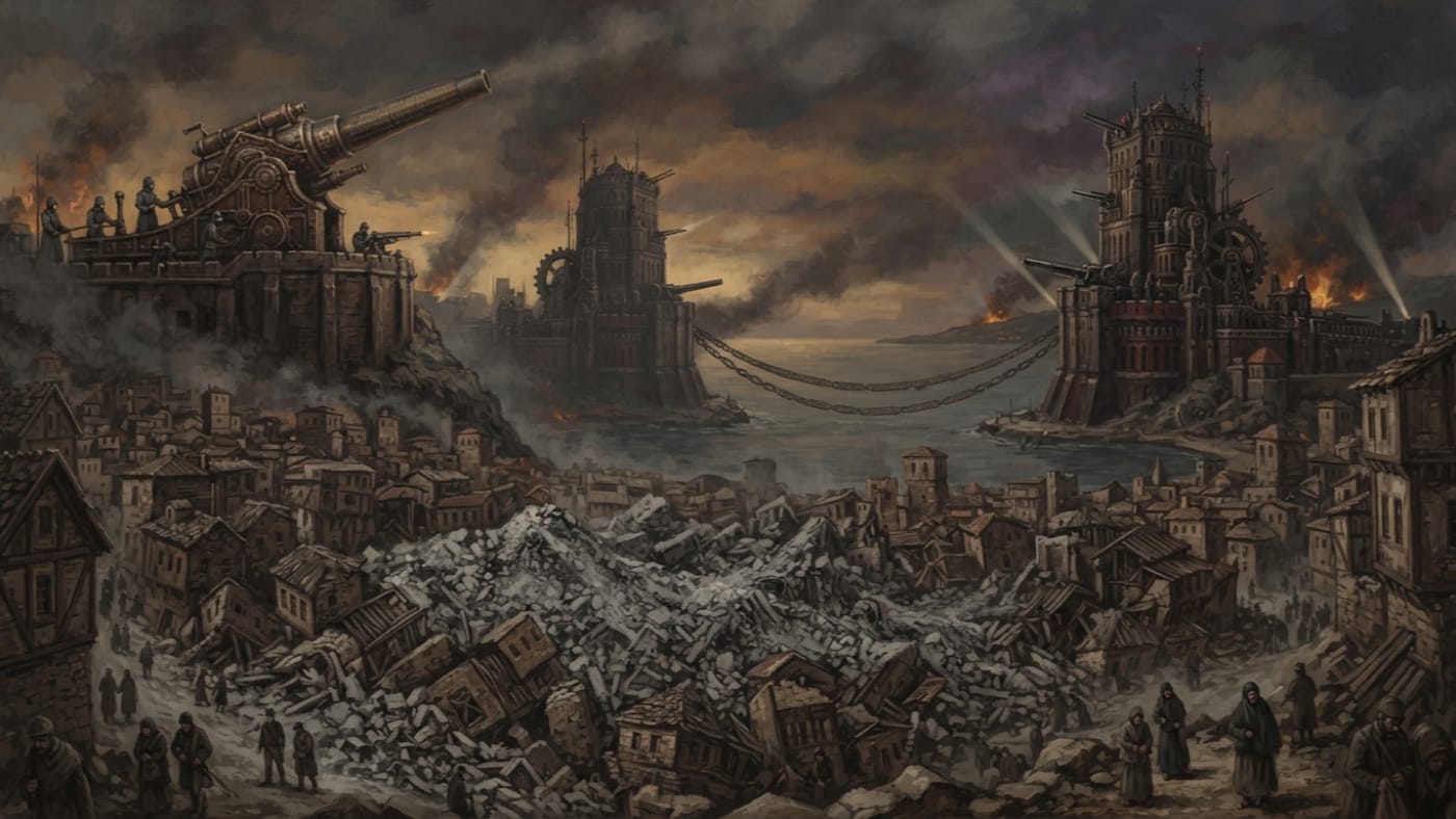 Choir-Mortar Campaigns — Choir-Mortar Campaigns, rendered as oil-painting.