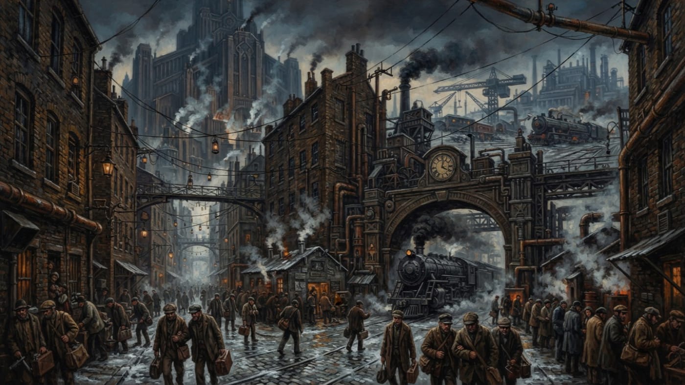 Cinderrow Wards — Cinderrow Wards, rendered as oil-painting.