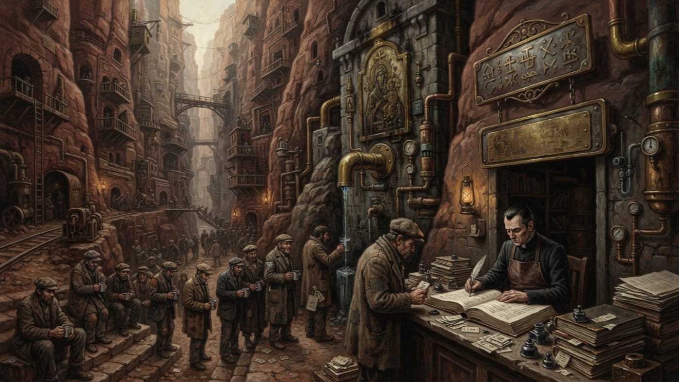 Cistern Chapel of Peregrine Row — Cistern Chapel of Peregrine Row, rendered as oil-painting.