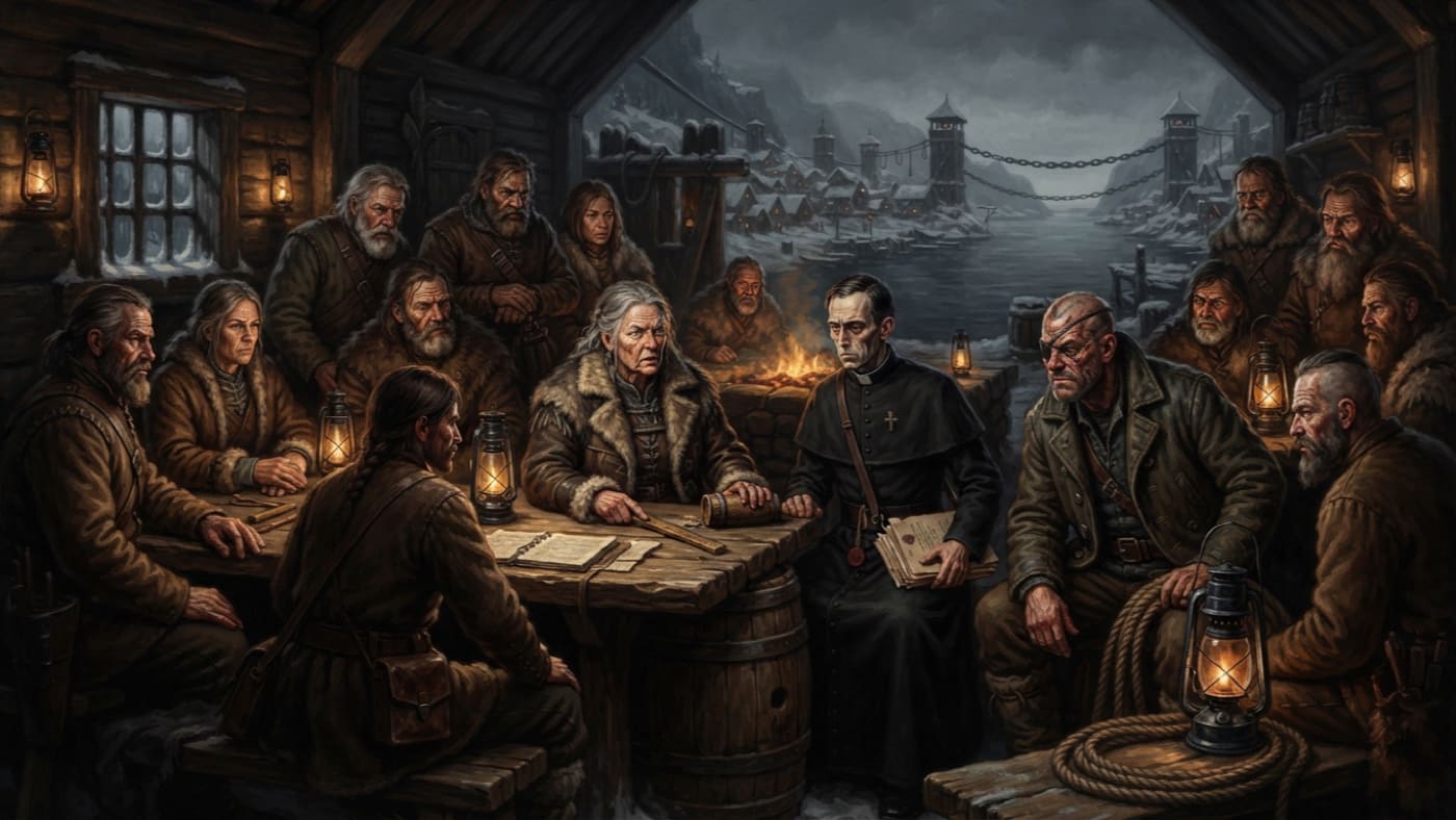 Clan Moot — Clan Moot, rendered as oil-painting.