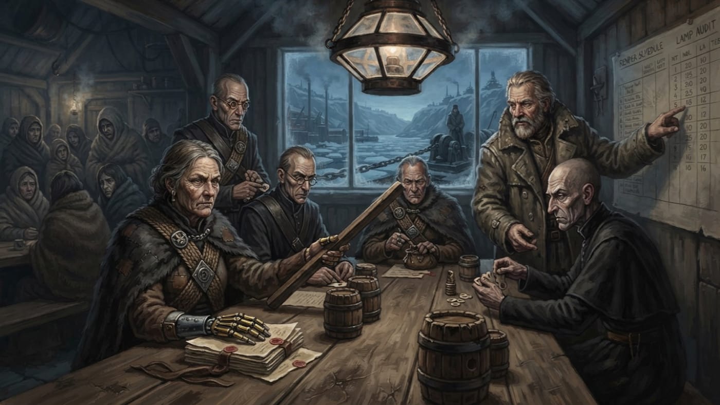 Clan Moot of Hrafnvik — Clan Moot of Hrafnvik, rendered as oil-painting.