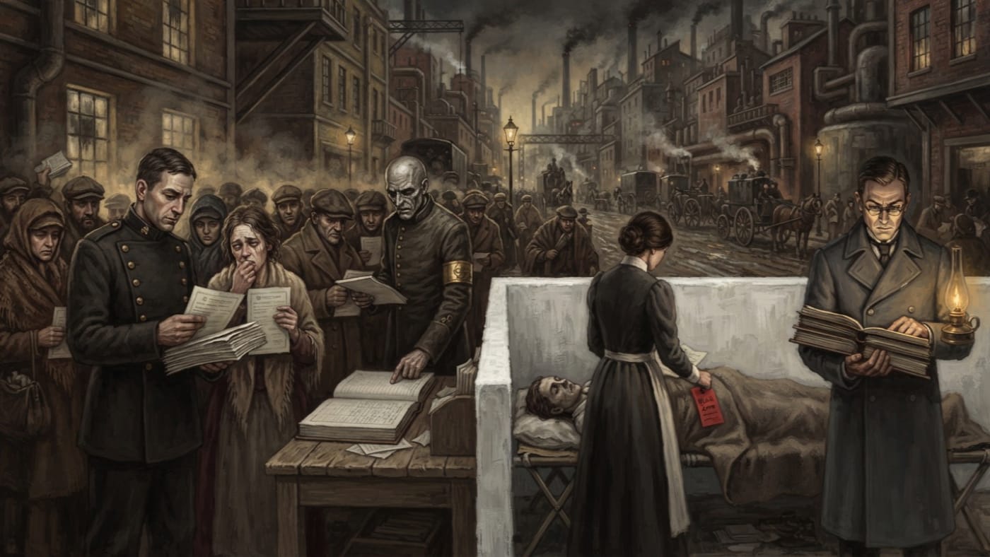Clean Paper Plague of A.S. 199 — Clean Paper Plague of A.S. 199, rendered as oil-painting.