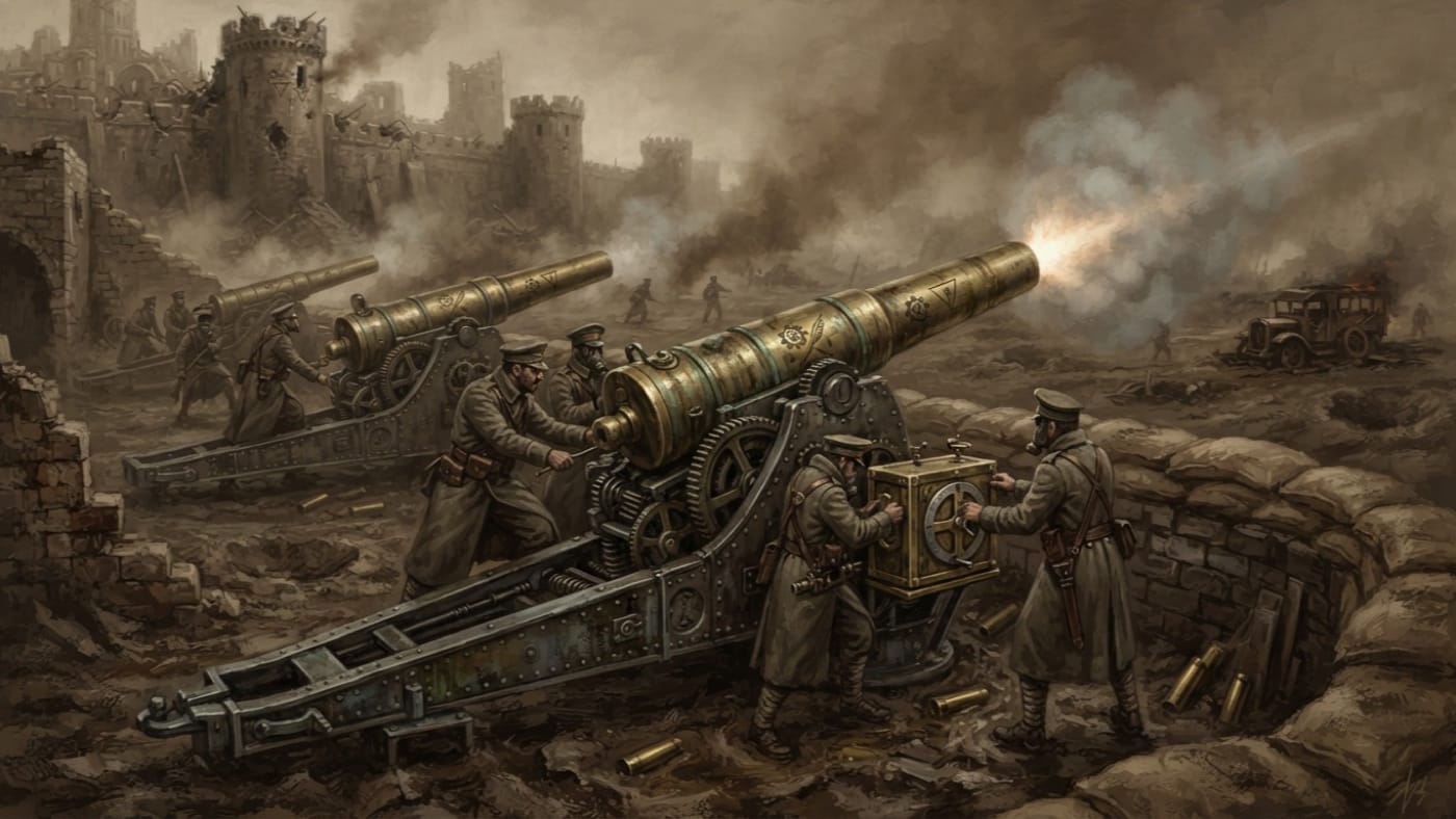 Clockwork Artillery — Clockwork Artillery, rendered as oil-painting.