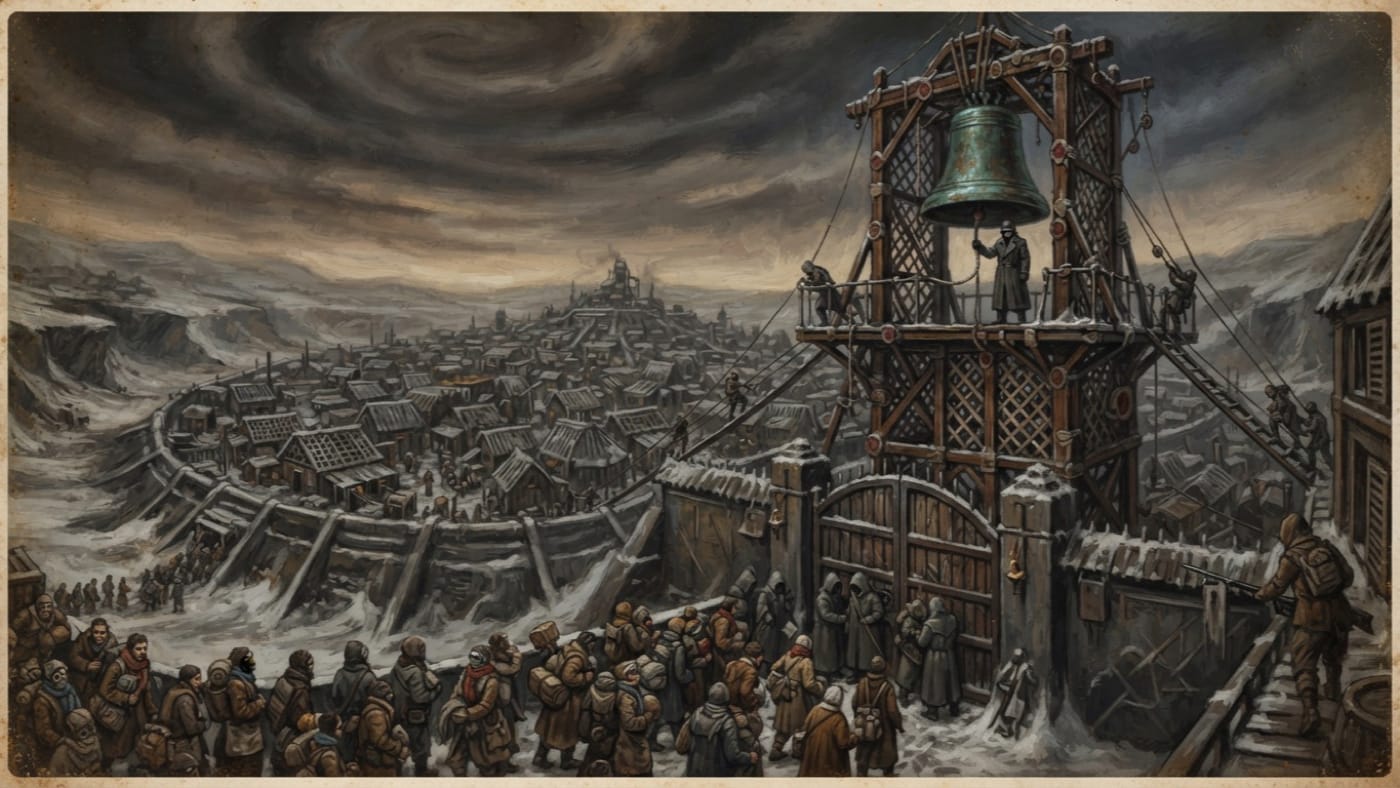 Closure Bells — Closure Bells, rendered as oil-painting.