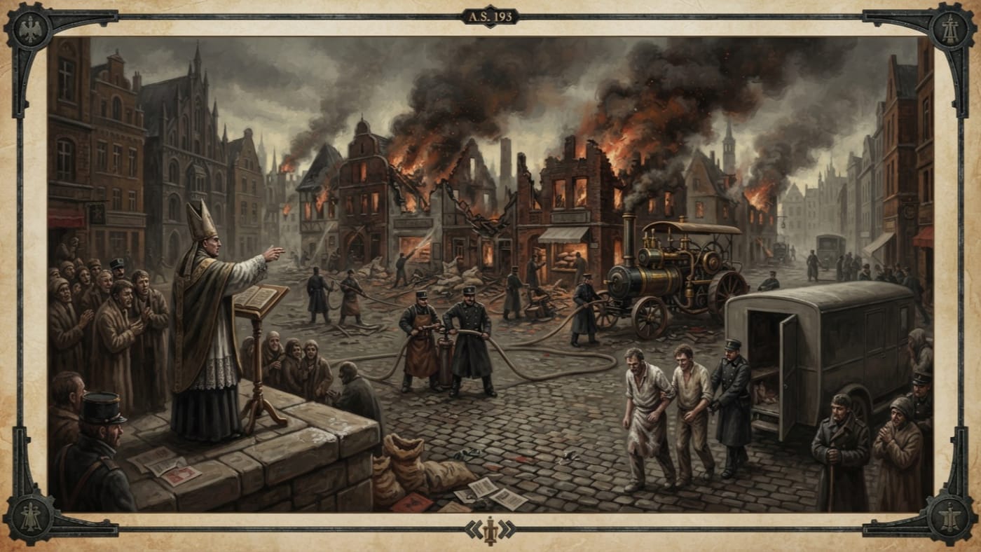 Cologne Flour Alarm — Cologne Flour Alarm, rendered as oil-painting.