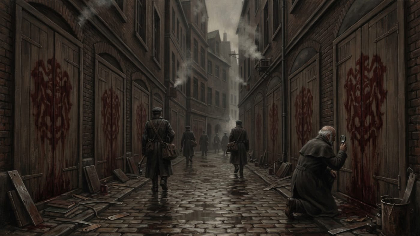 Cologne Stain — Cologne Stain, rendered as oil-painting.