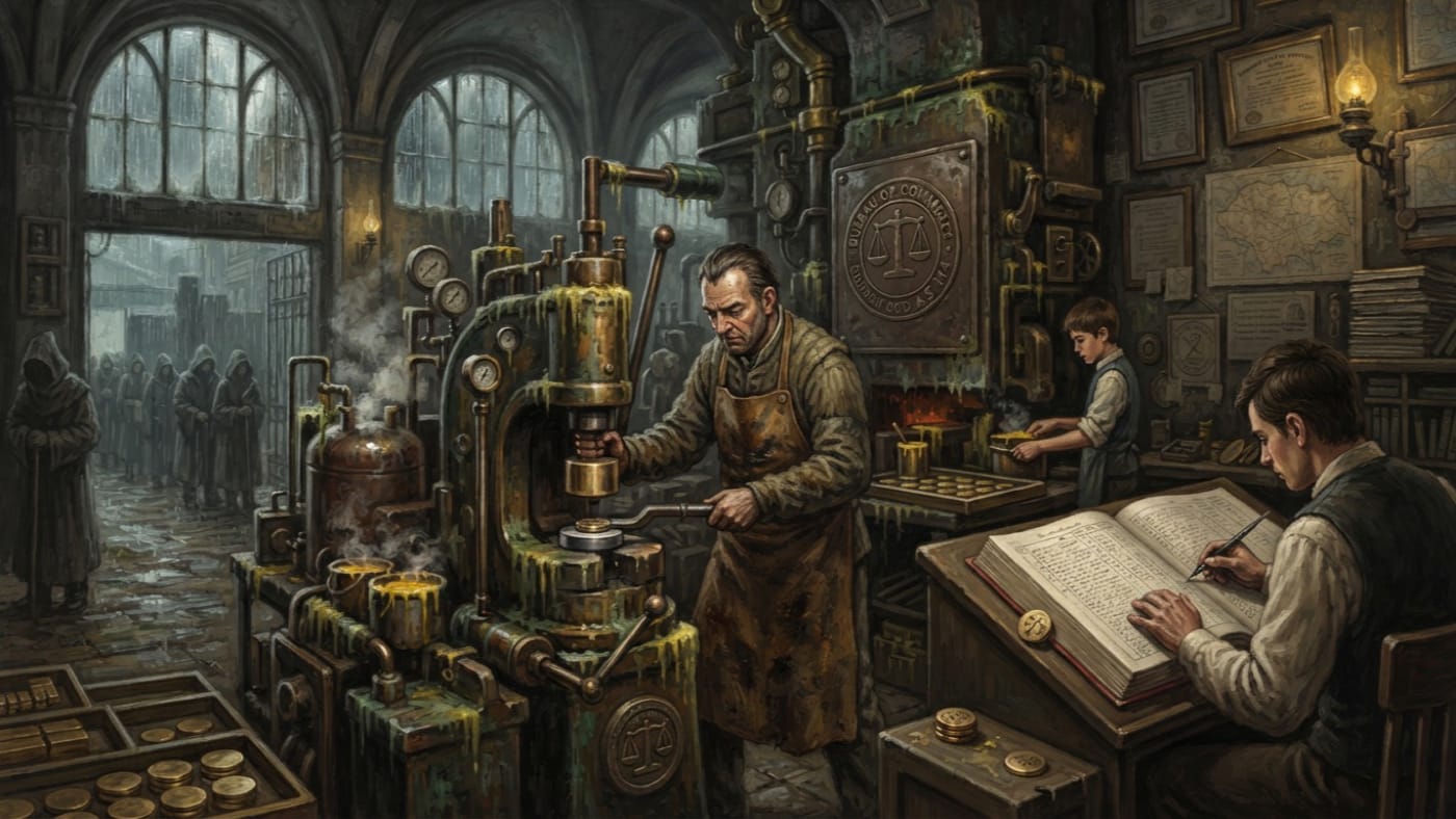 Commerce Charter A.S. 114 — Commerce Charter A.S. 114, rendered as oil-painting.