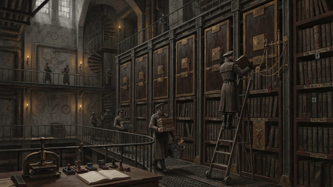 Compendium of Proscribed Errors — Compendium of Proscribed Errors, rendered as oil-painting.