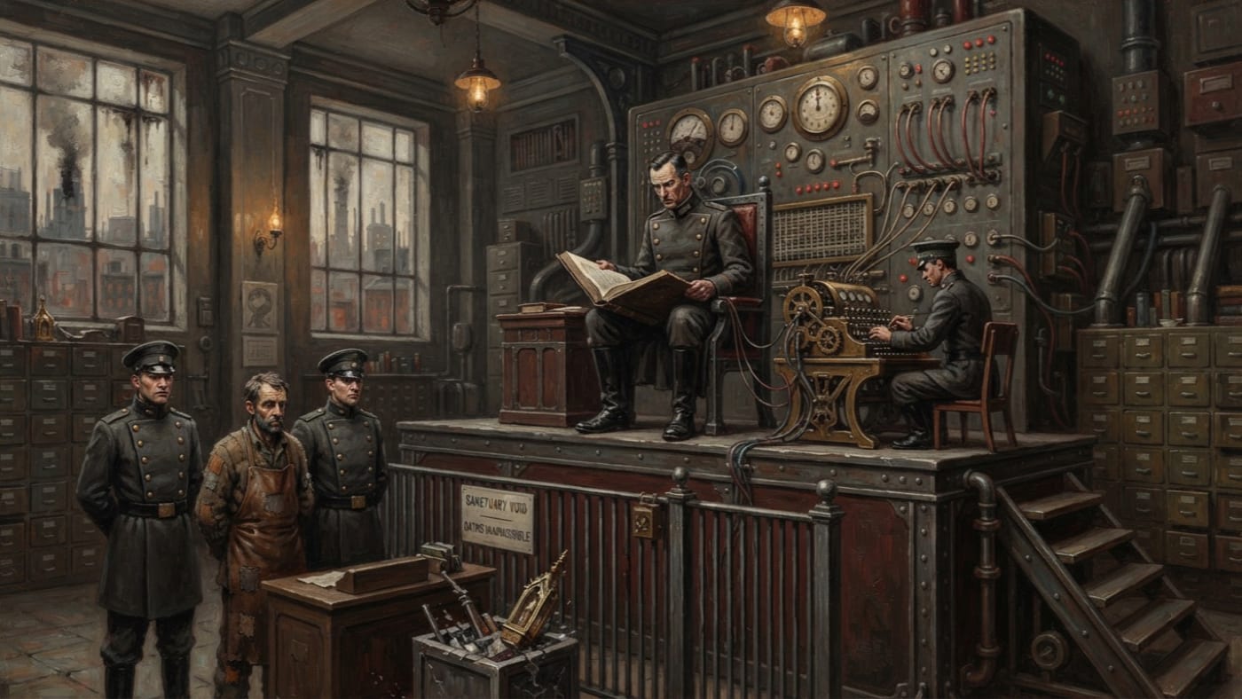 Code of Rational Jurisprudence — Code of Rational Jurisprudence, rendered as oil-painting.