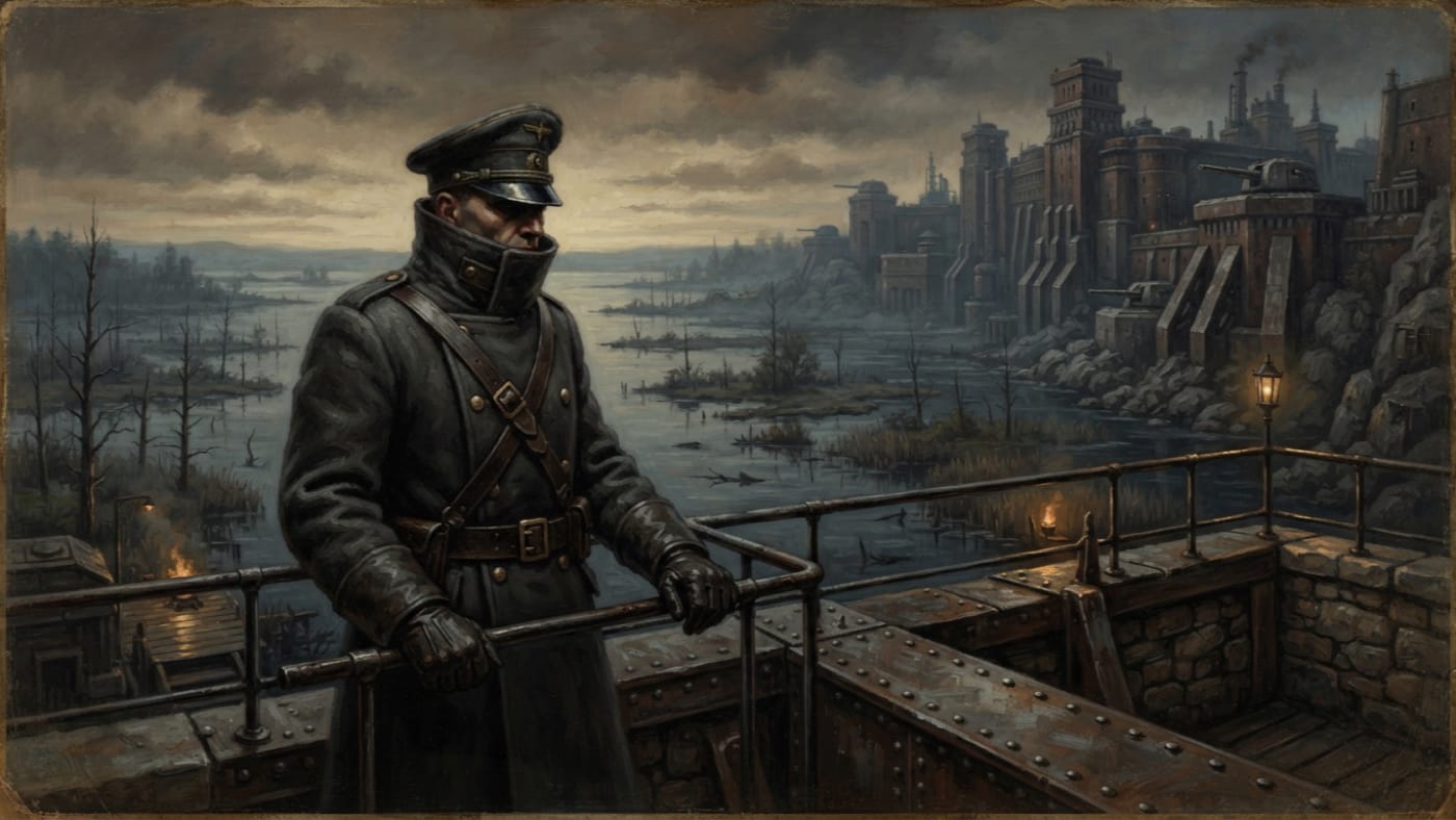 Colonel-Warden Bruhns — Colonel-Warden Bruhns, rendered as oil-painting.