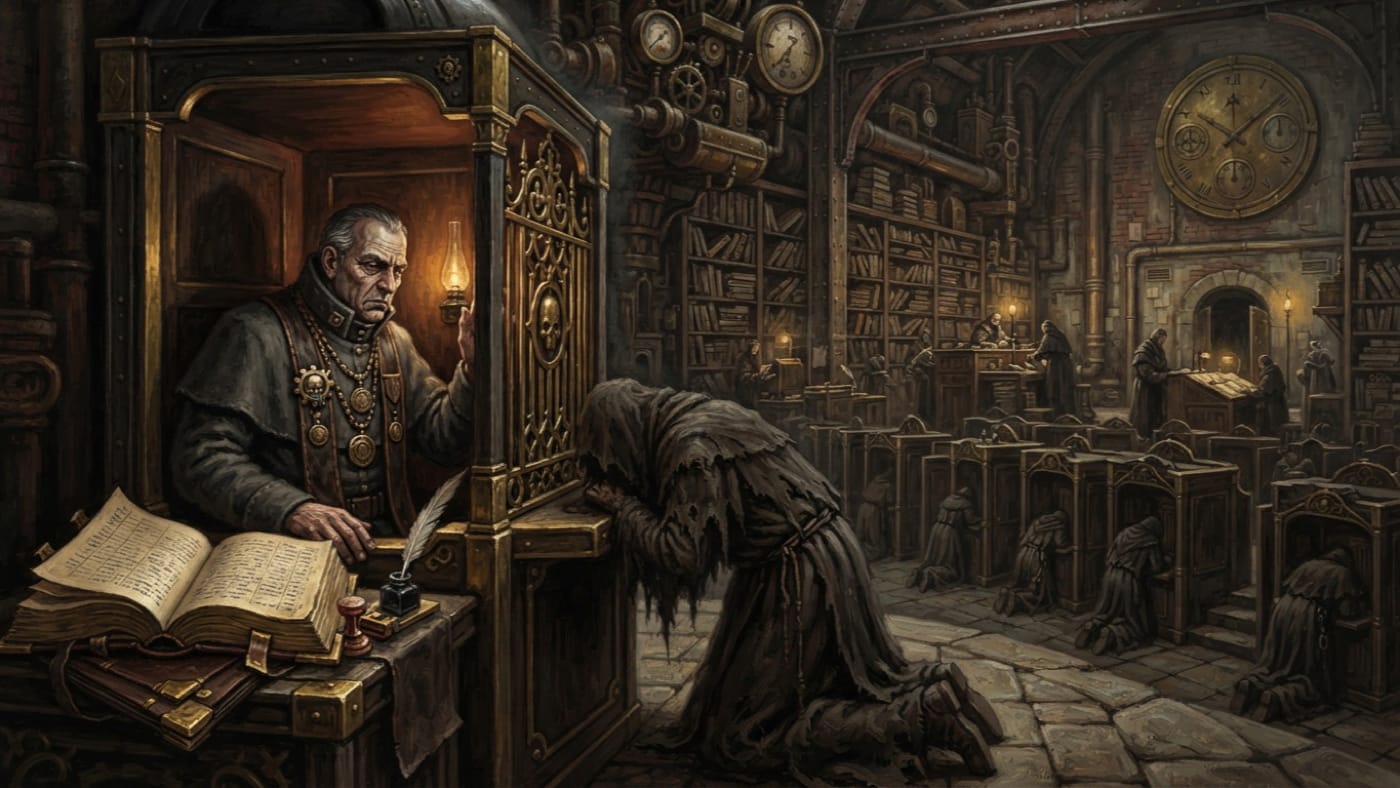 Confessors — Confessors, rendered as oil-painting.