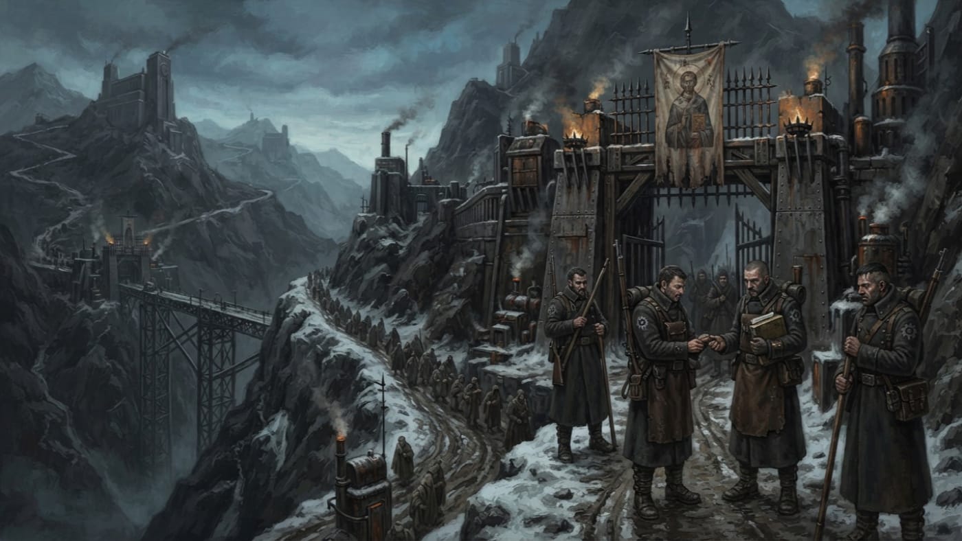Confraternity of Saint Edras — Confraternity of Saint Edras, rendered as oil-painting.