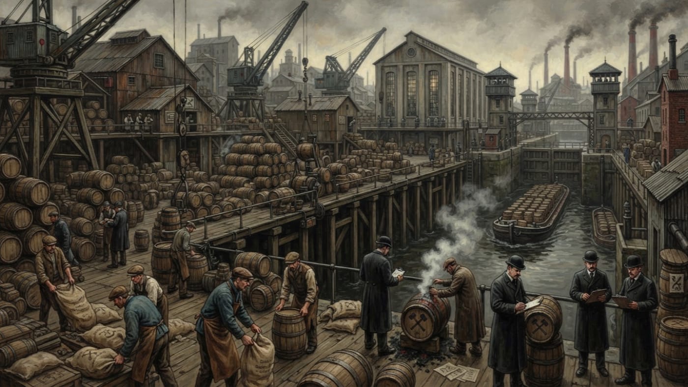 Cooperage Compact — Cooperage Compact, rendered as oil-painting.