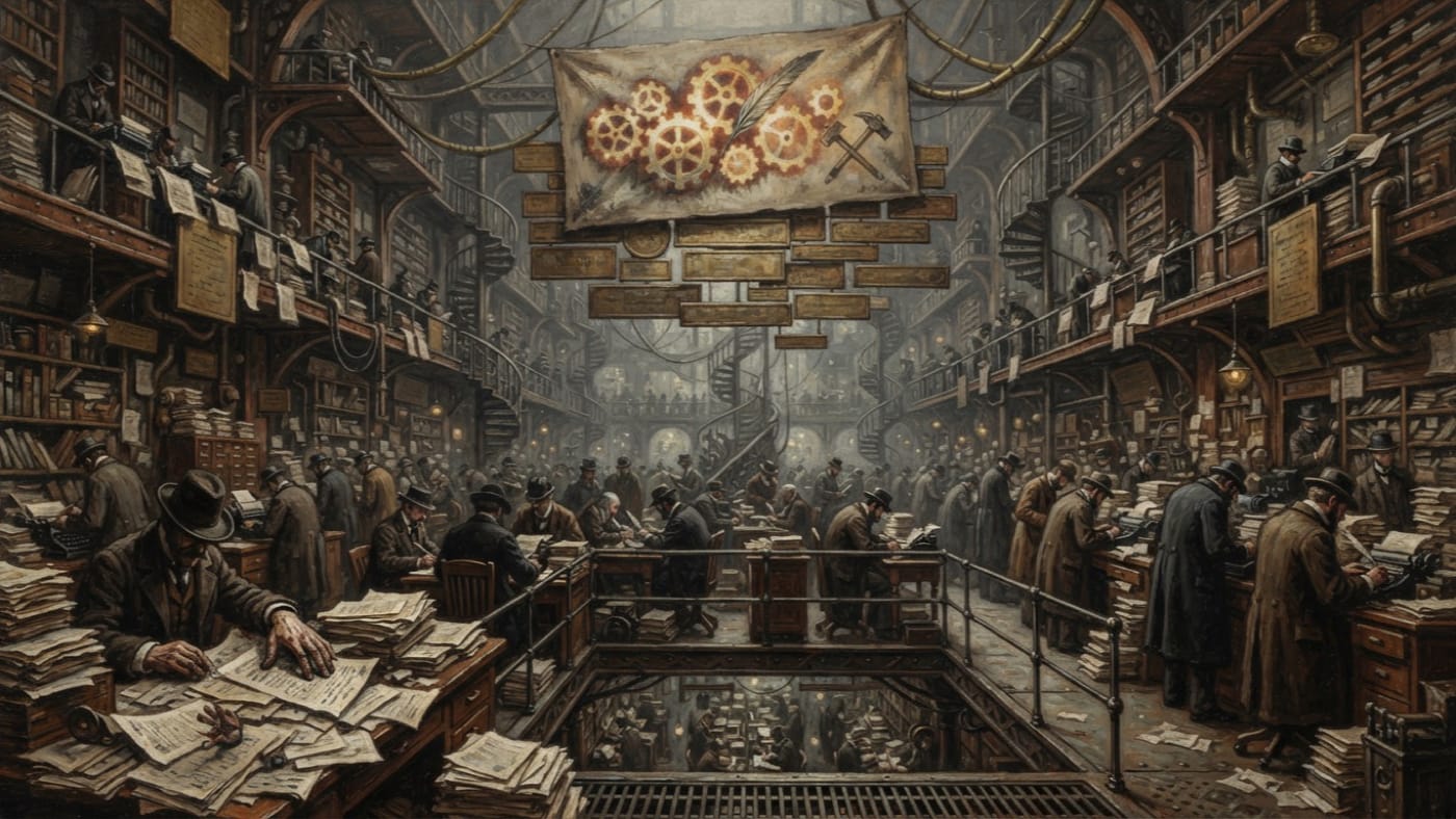 Council of Seven Orders — Council of Seven Orders, rendered as oil-painting.