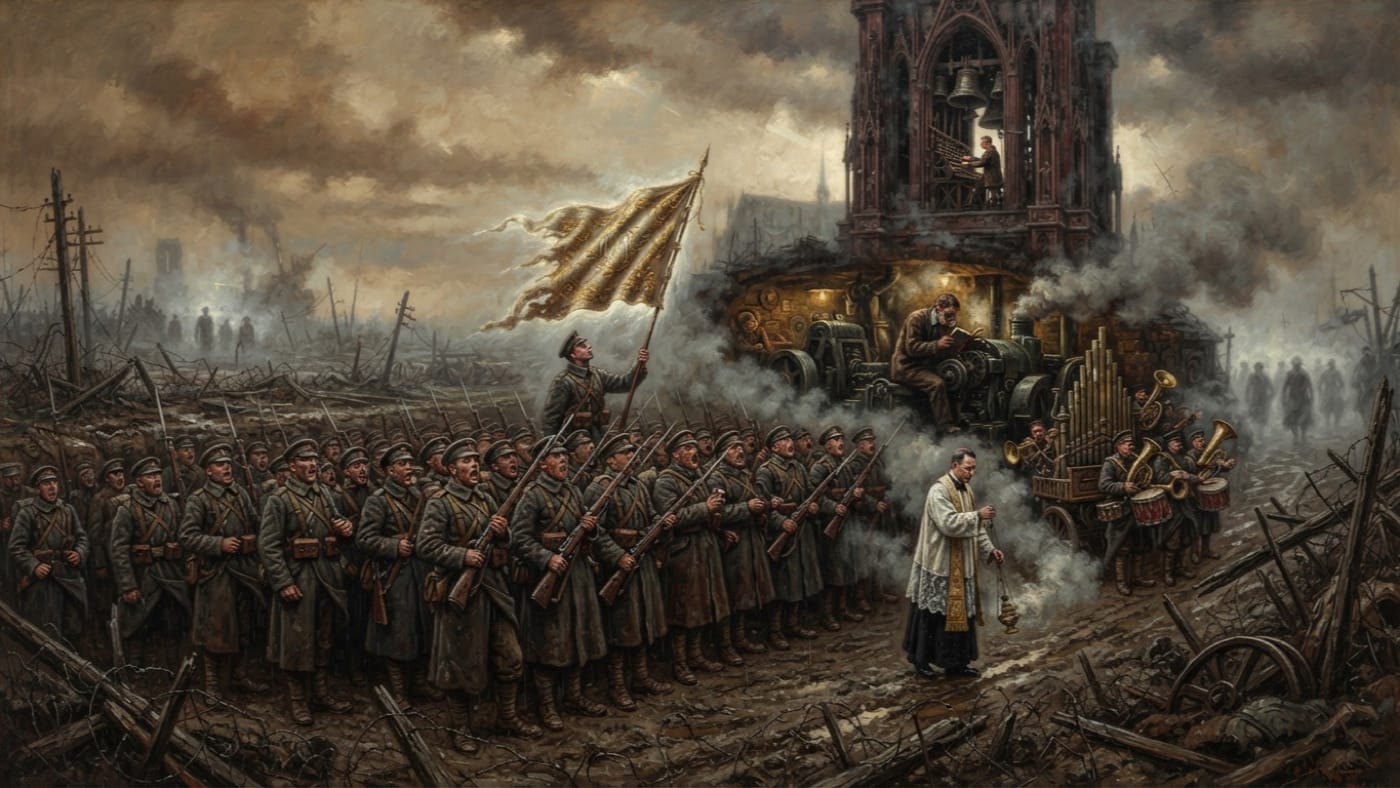 Covenant hymns — Covenant hymns, rendered as oil-painting.