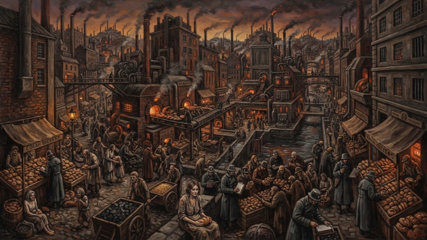 Consuming Cities — Consuming Cities, rendered as oil-painting.