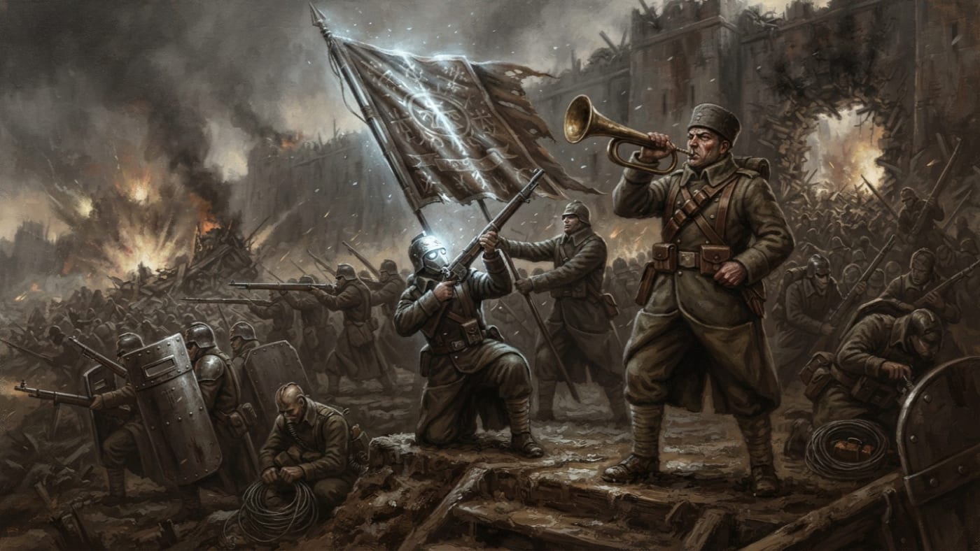 Creed Volley — Creed Volley, rendered as oil-painting.