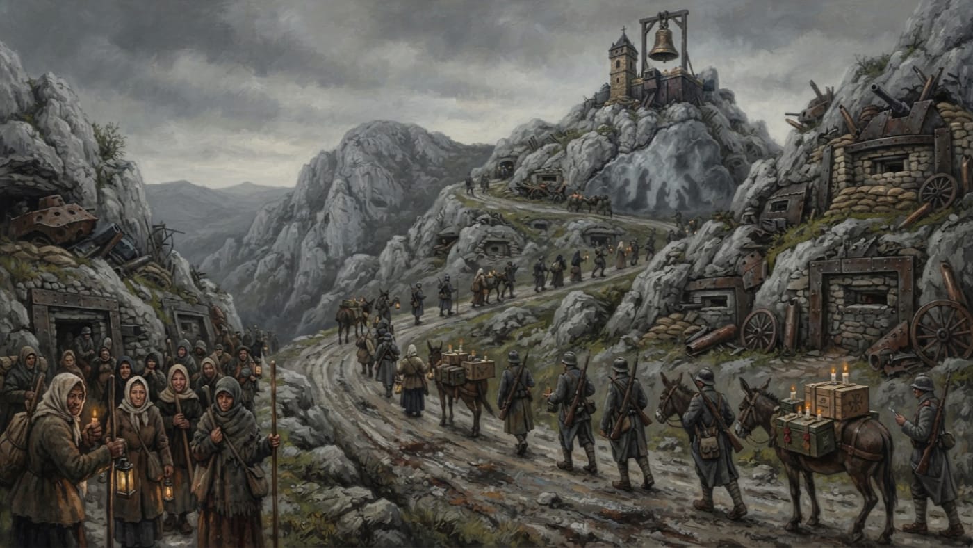 Croatian highlands — Croatian highlands, rendered as oil-painting.