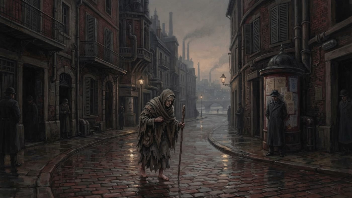 Crone of Patience — Crone of Patience, rendered as oil-painting.