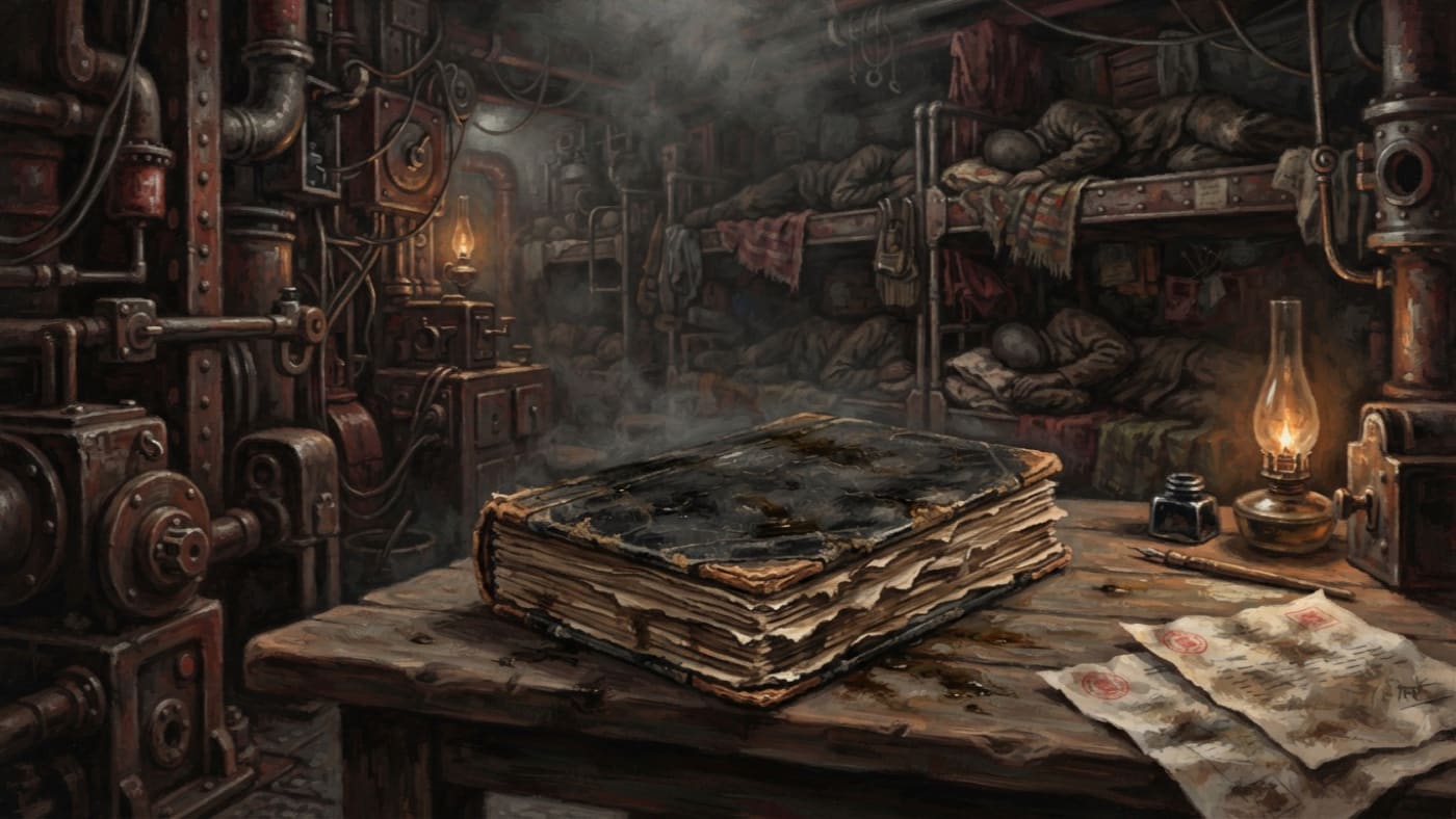 Crushed Book — Crushed Book, rendered as oil-painting.