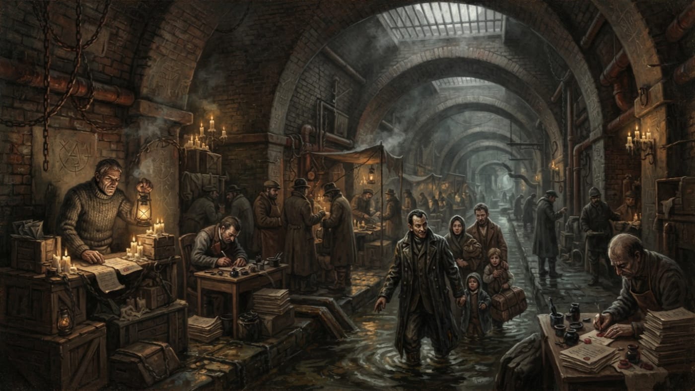 Culvert Market — Culvert Market, rendered as oil-painting.