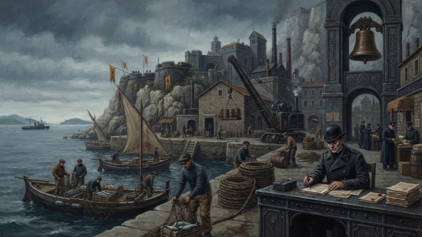 Dalmatian coast — Dalmatian coast, rendered as oil-painting.