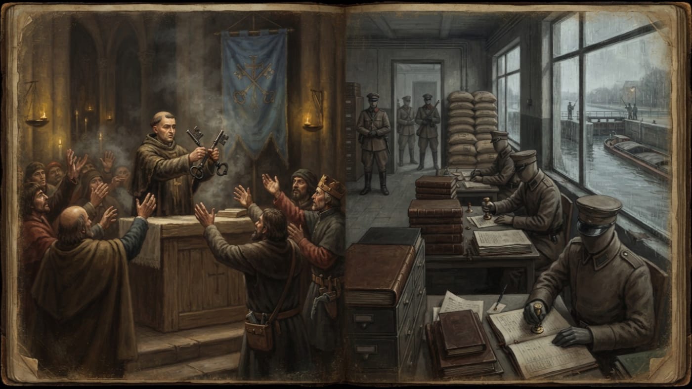 De Clavibus Restitutis — De Clavibus Restitutis, rendered as oil-painting.
