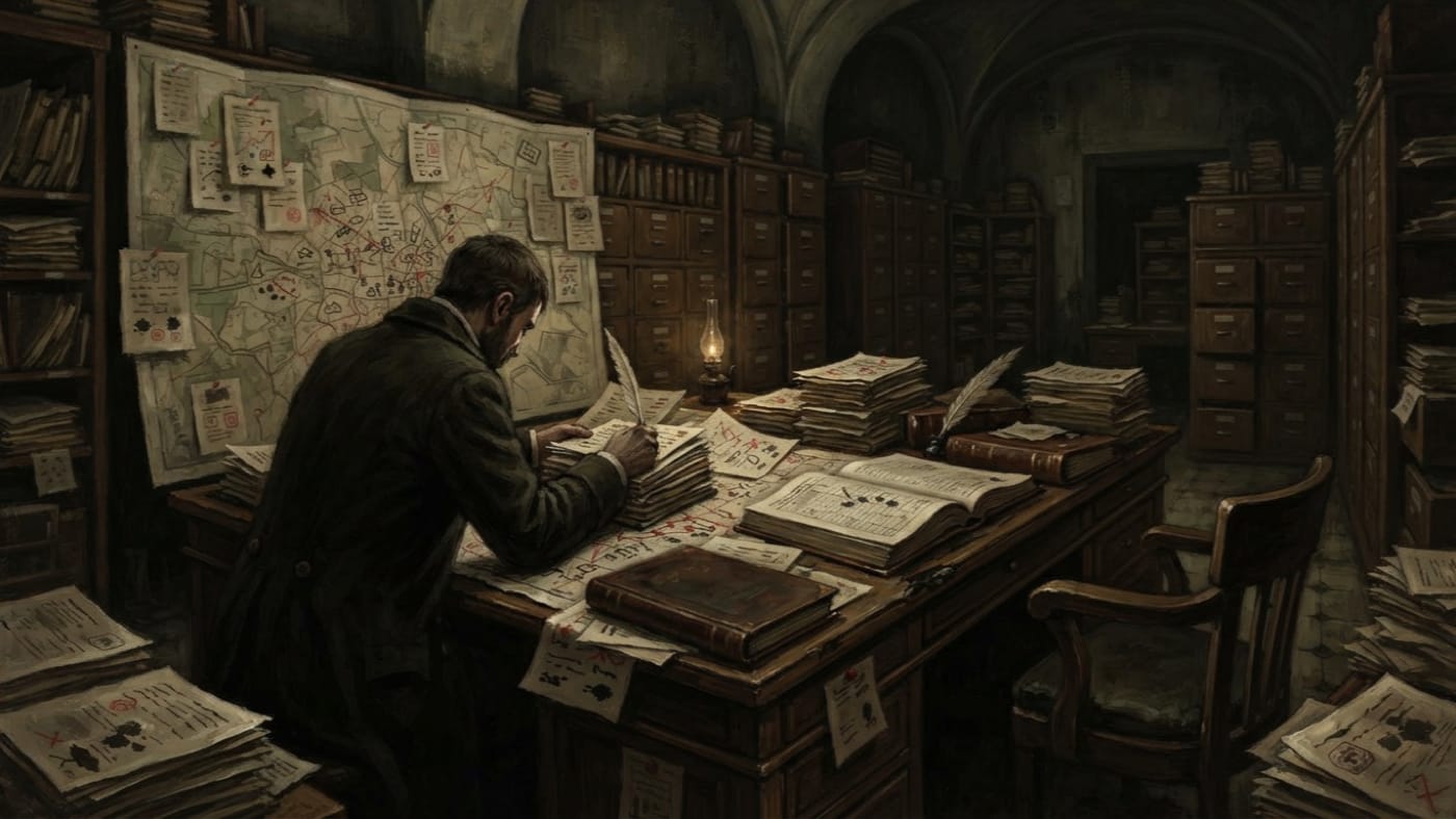 Desk of Civil Order — Desk of Civil Order, rendered as oil-painting.