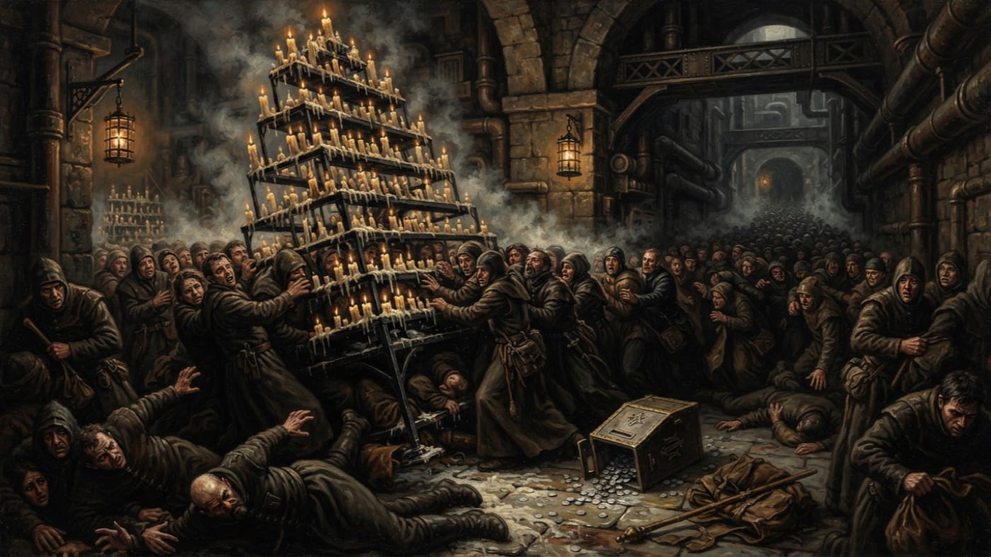 Deutz Candle Riot — Deutz Candle Riot, rendered as oil-painting.