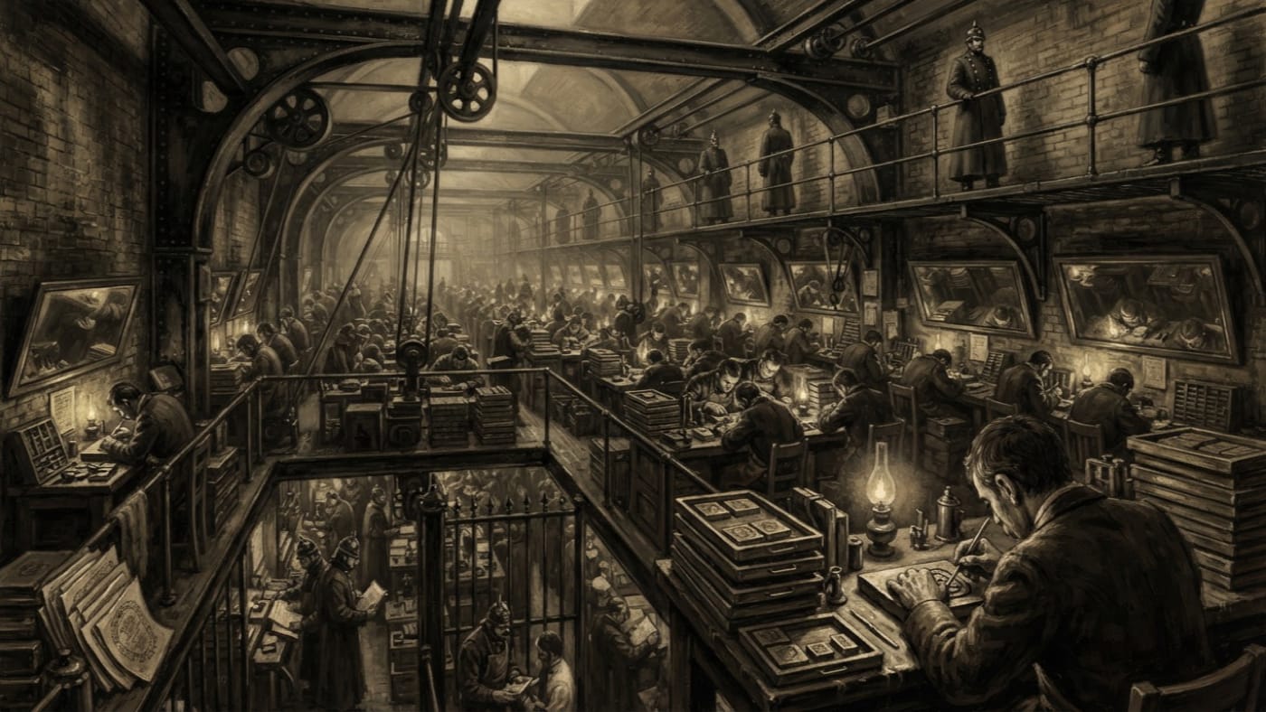 Die Row — Die Row, rendered as oil-painting.