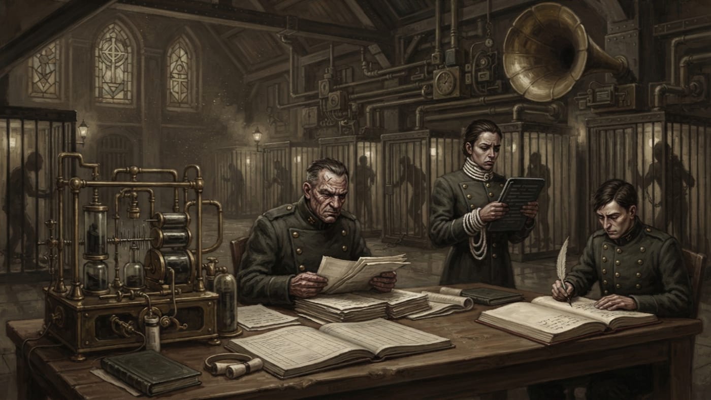 Directorate of Acoustic Enforcement — Directorate of Acoustic Enforcement, rendered as oil-painting.