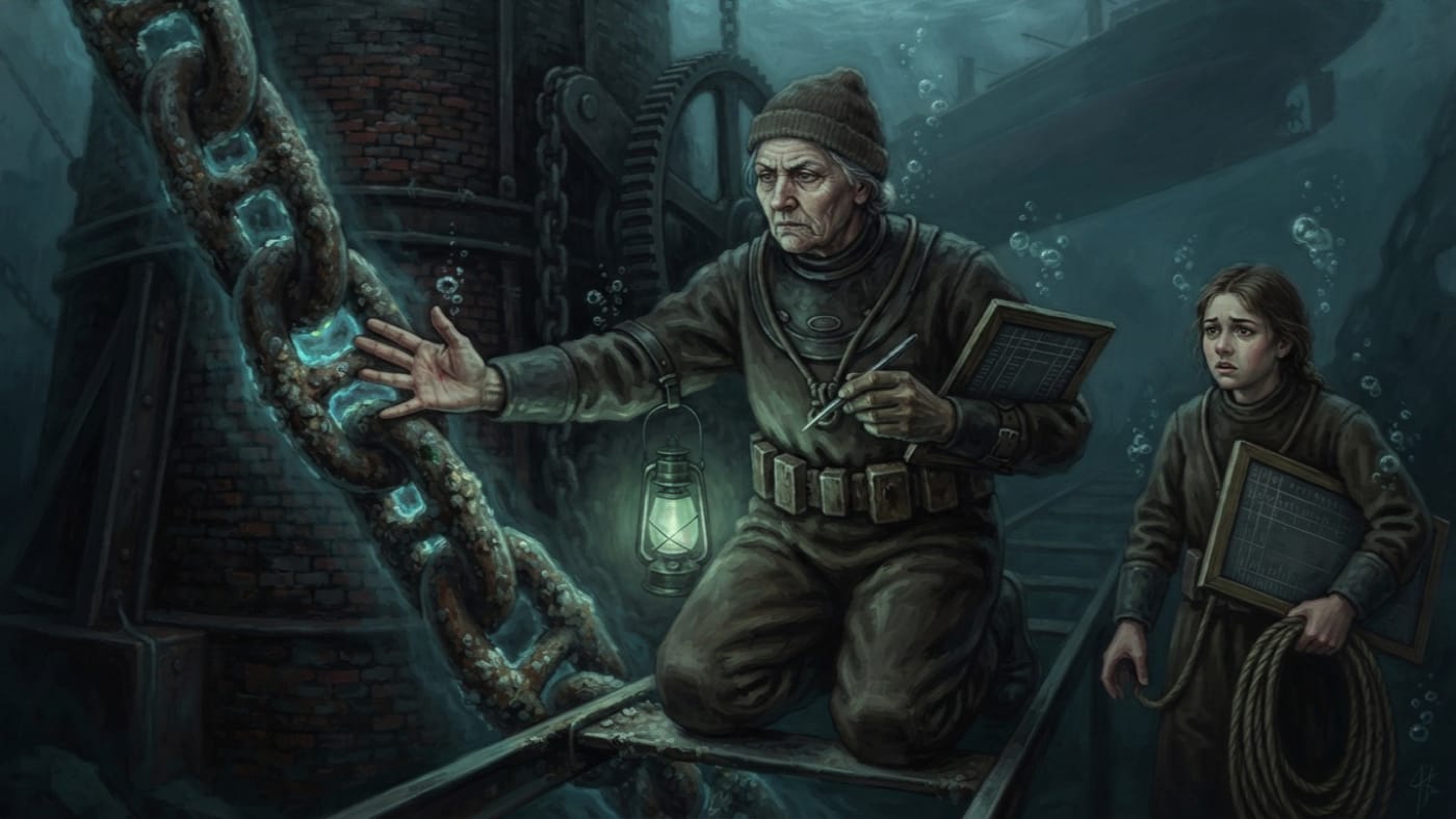 Diver-Matron — Diver-Matron, rendered as oil-painting.