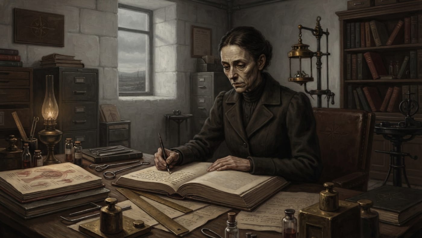 Doctor Maren Solen — Doctor Maren Solen, rendered as oil-painting.