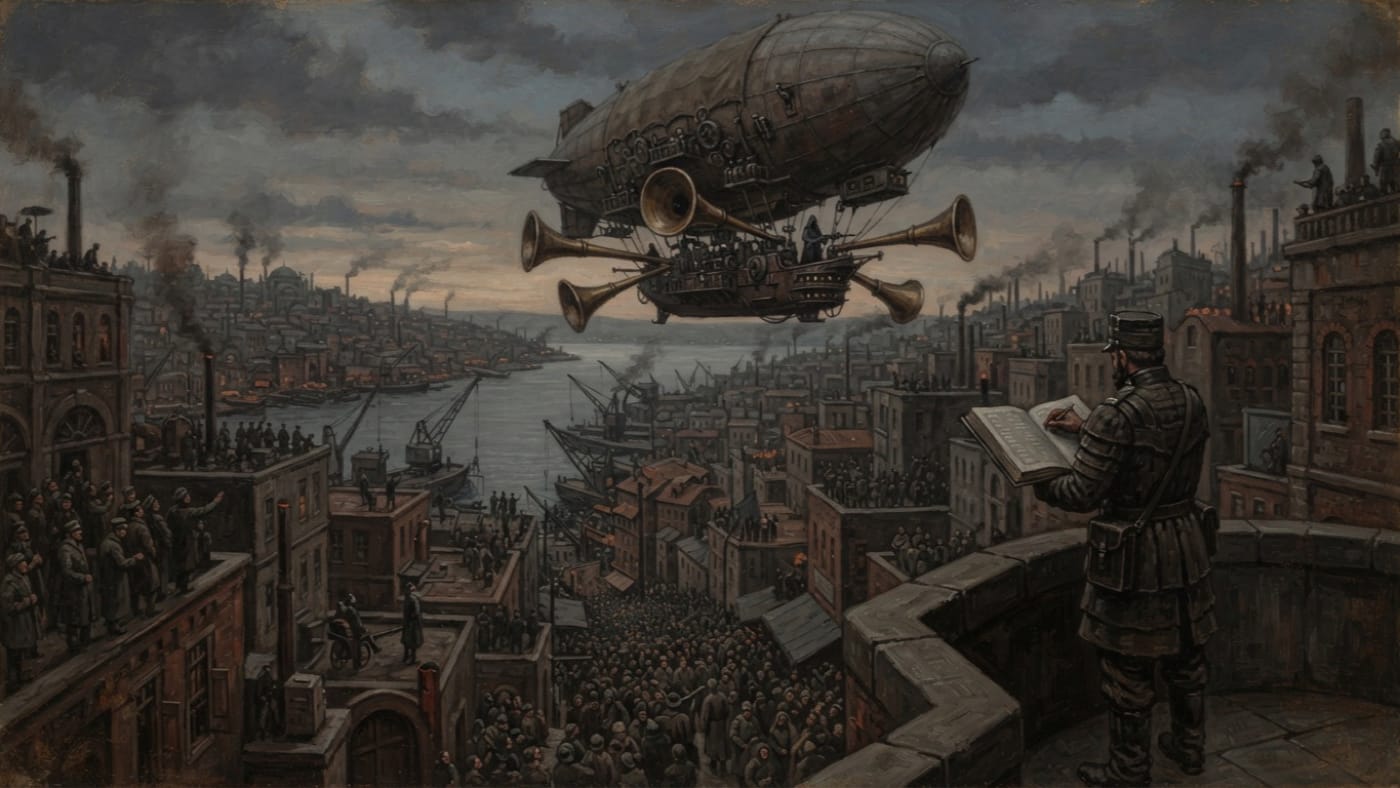 Doctrine of Aerial Sermon — Doctrine of Aerial Sermon, rendered as oil-painting.