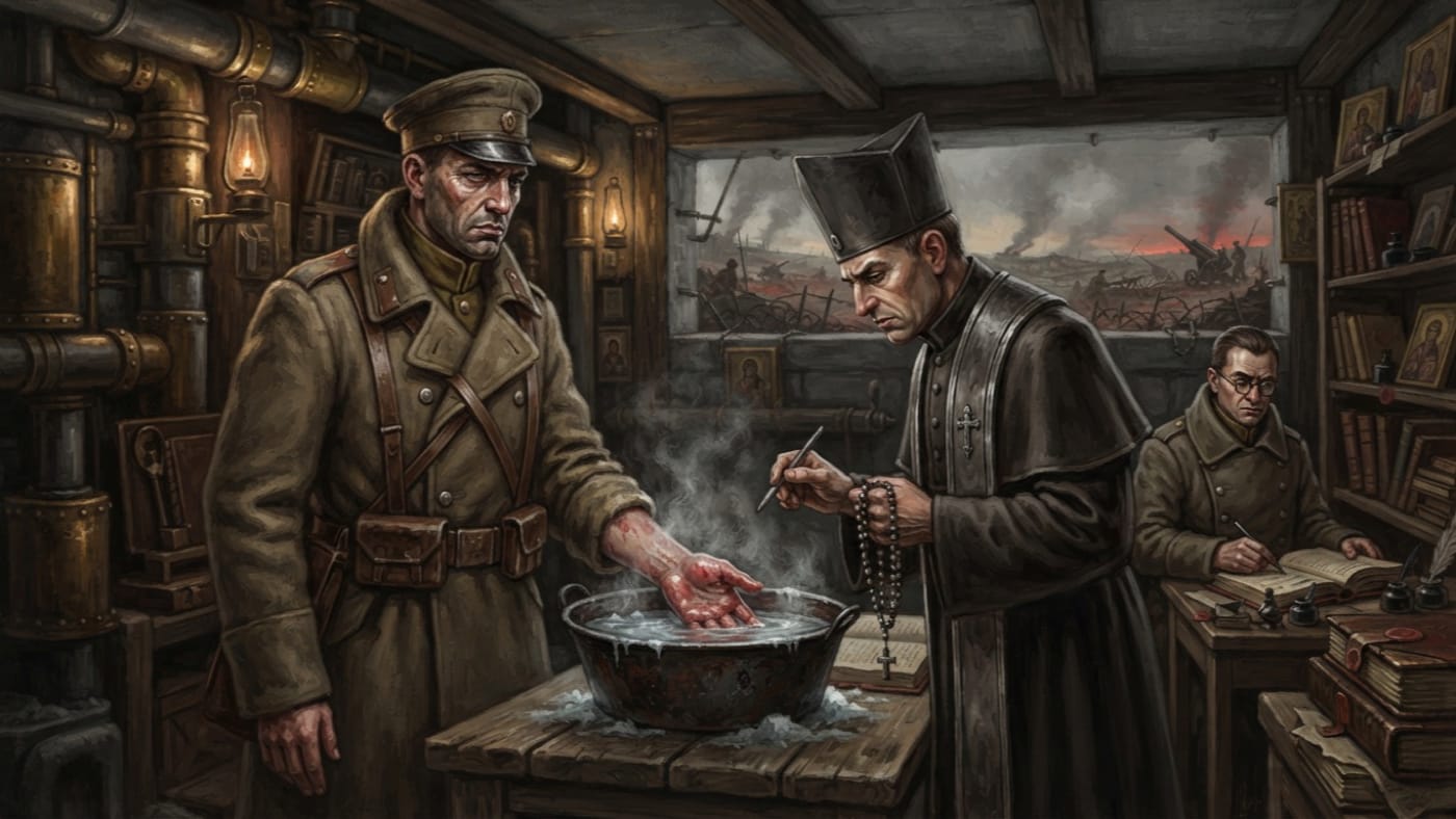 Doctrine of Cool Hatred — Doctrine of Cool Hatred, rendered as oil-painting.