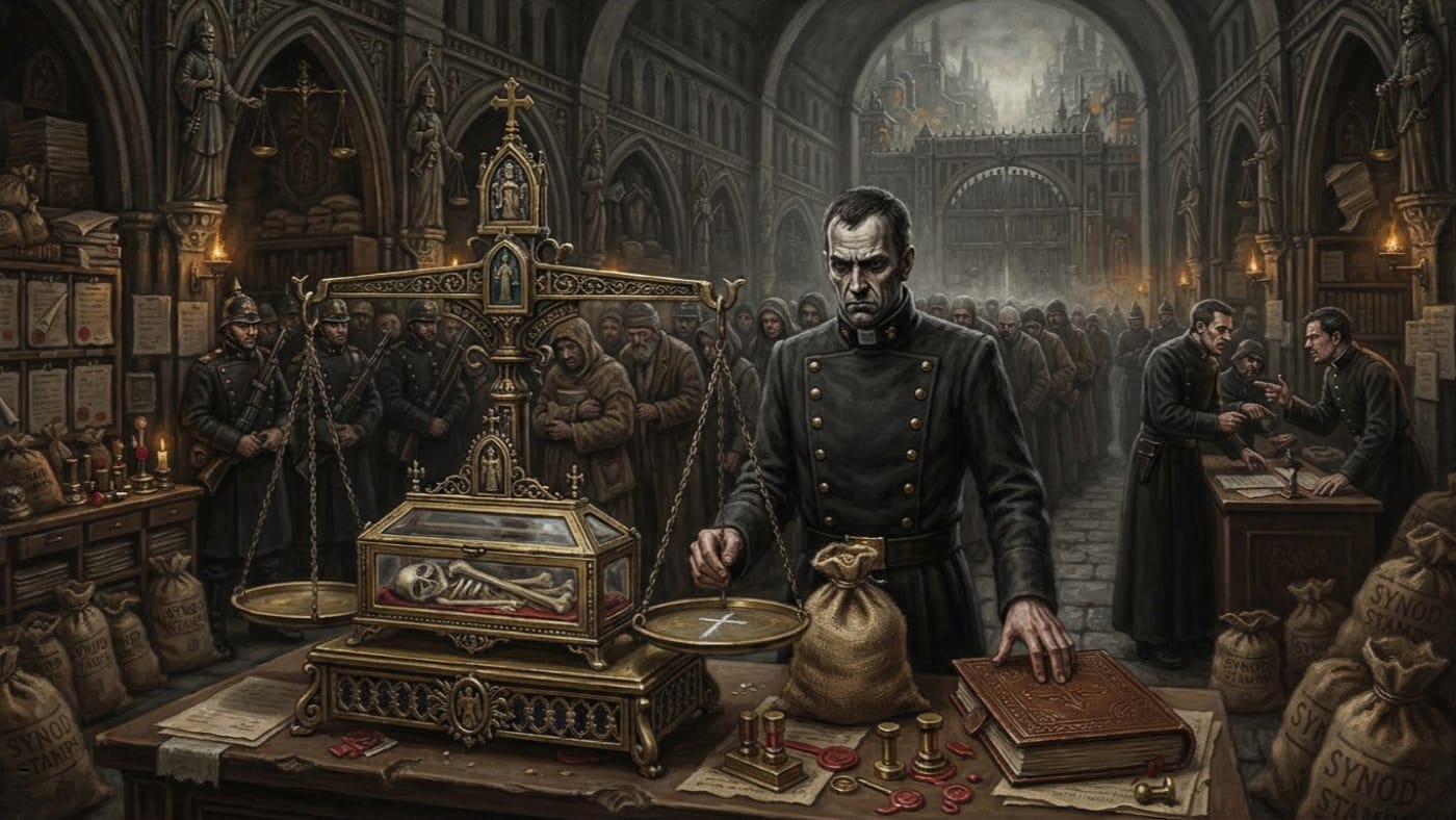Doctrine of Measure — Doctrine of Measure, rendered as oil-painting.