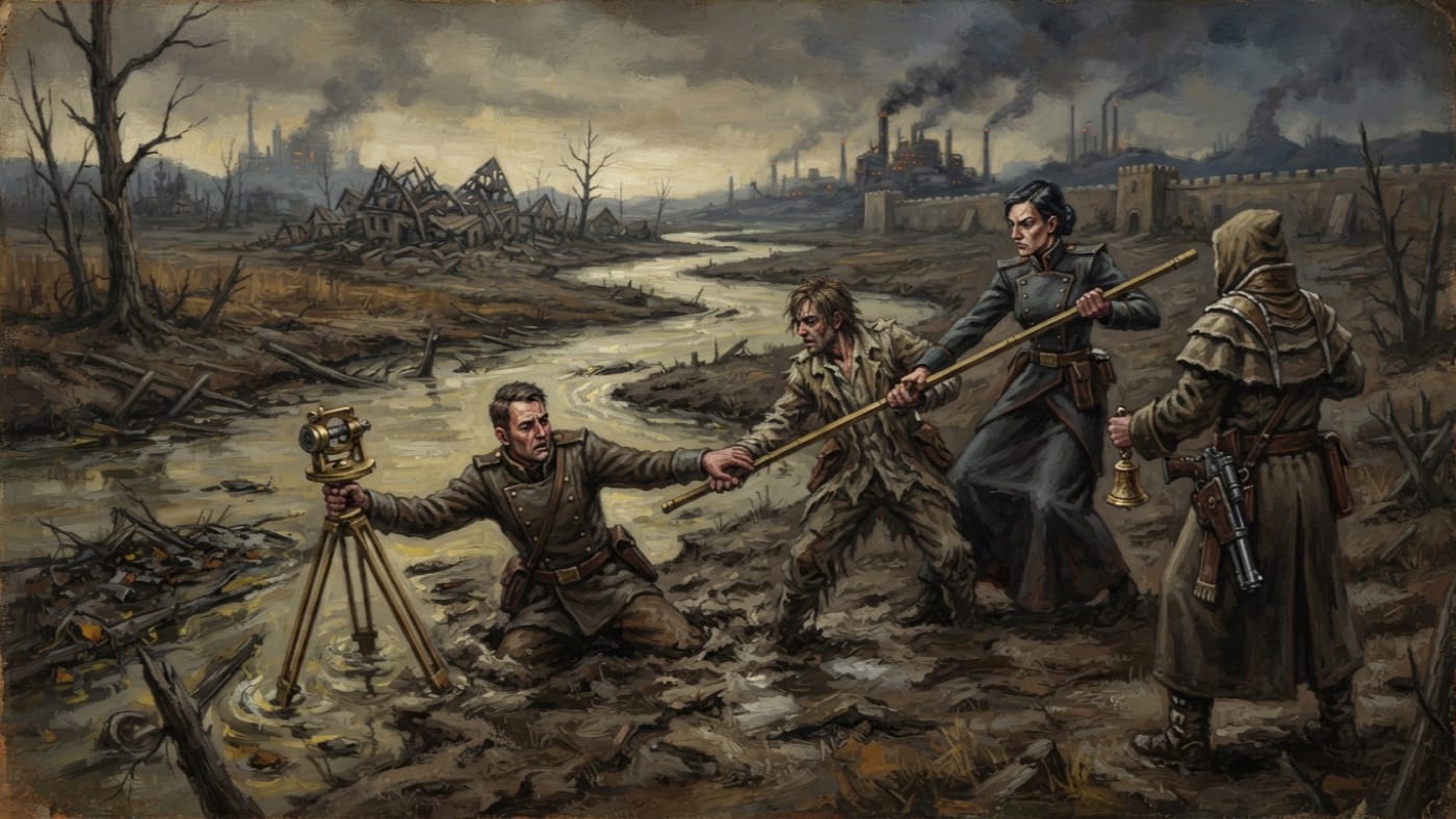 A.S. 174 Drava Survey — A.S. 174 Drava Survey, rendered as oil-painting.