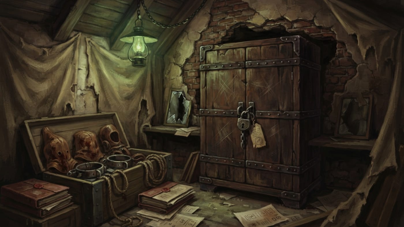 Tongue Cabinet — Tongue Cabinet, rendered as oil-painting.