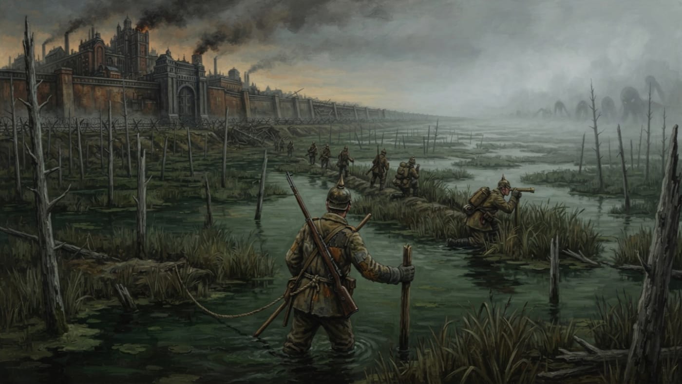 Drowning Garden — Drowning Garden, rendered as oil-painting.